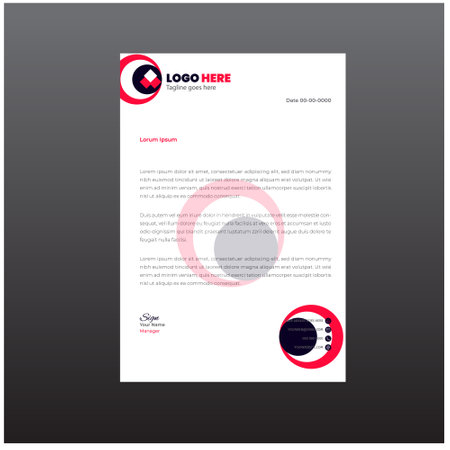 Letterhead, Corporate Identity, Business Brochure design Layout template, size A4, Front page and back pageのイラスト素材
