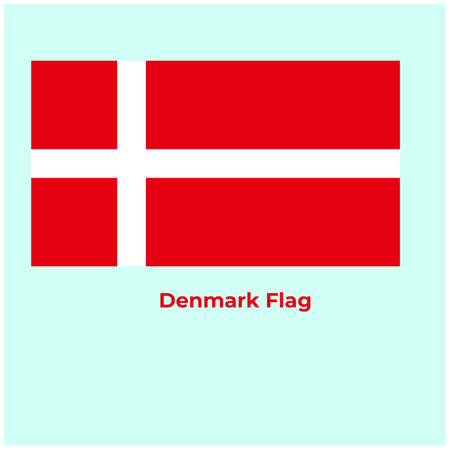 Denmark flag design vector, Denmark flag design template, Denmark flag design vectorのイラスト素材