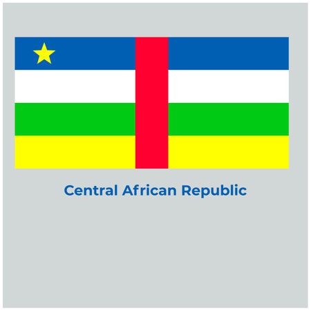 Central African Republic flag design vector template. National flag of Central African Republicのイラスト素材