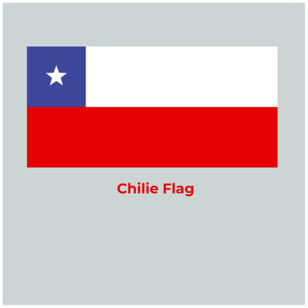 Chile flag design vector template. Chile flag design vector illustration.のイラスト素材