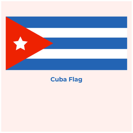 Cuba flag background, official colors and proportion correctly. National flag of Cuba.のイラスト素材