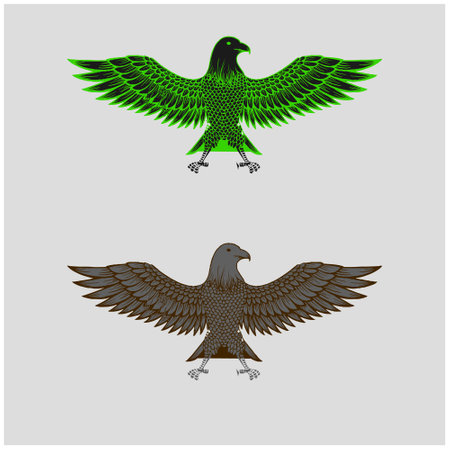 Eagle design over gray background, vector illustration eps 10.のイラスト素材