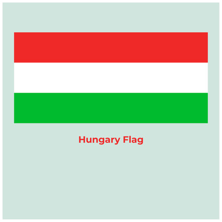 Hungary flag design vector. Hungarian flag design vector. Hungary flag design. Hungary flag design. Hungary flag designのイラスト素材