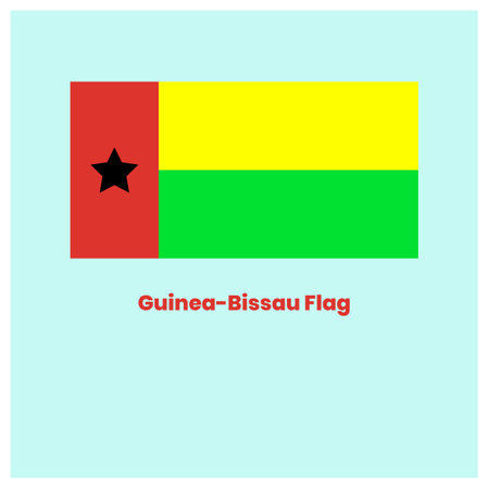Guinea-Bissau flag design vector, Guinea-Bissau flag design vectorのイラスト素材