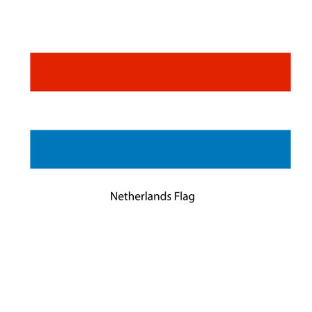 National flag of Netherlands. Vector illustration on white background. Isolated.のイラスト素材