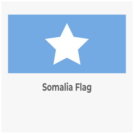 Somalia flag - official colors and proportion correctly. Vector.のイラスト素材