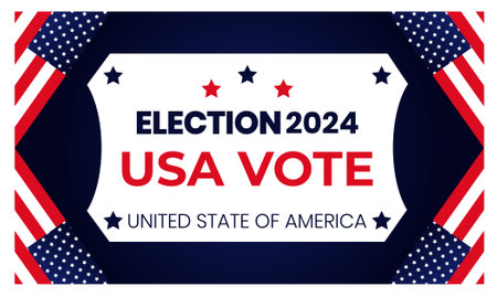 Elections 2020 United States of America Presidential Election Banner Vector Illustration