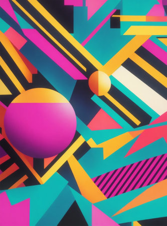 Abstract geometric background with colorful elements. Vector illustration. Eps 10.の素材