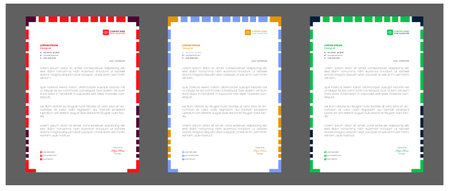 Set of colorful business presentation templates. Design elements for flyer, brochure, leaflet, poster, web design.のイラスト素材
