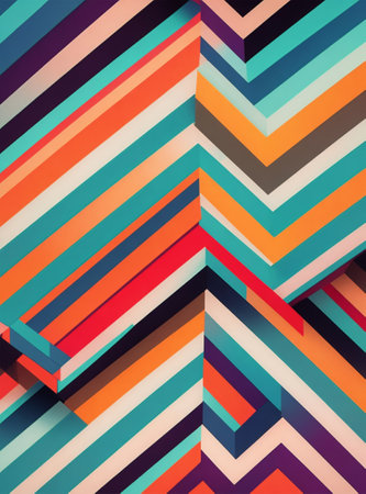 Abstract geometric background with colorful stripes. Vector illustration. Eps 10.の素材