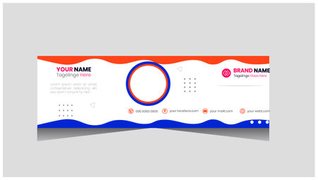 Modern Creative and Clean Business Card Template. Flat Design. Vector Illustrationのイラスト素材