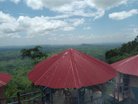 View of the top of the mountain in the countryside of Thailand.の写真素材
