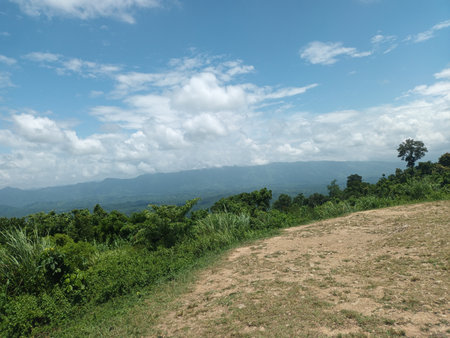 Mountain view at Doi Pha Tang in Chiangrai Province, Thailand.の写真素材