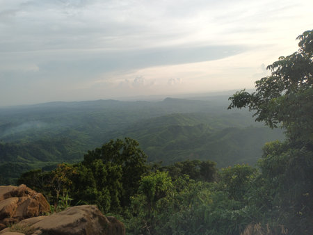 Mountain Landscape at Doi Pha Tang in Chiangrai Province, Thailandの写真素材