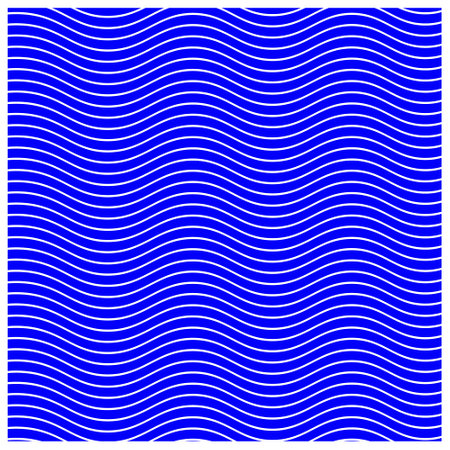 Blue wavy stripes on white background. Abstract seamless pattern. Vector illustration.のイラスト素材