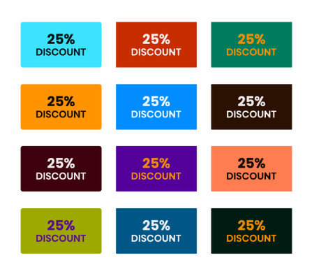 Set of different discount labels. Vector illustration in flat design style.のイラスト素材