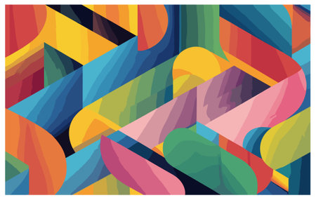 abstract background with colorful leaves, vector illustration. Eps 10.のイラスト素材