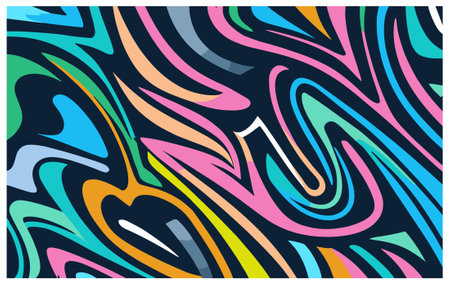 abstract background with a psychedelic pattern, vector art illustration, image contains transparencyのイラスト素材