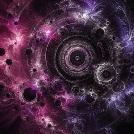 Abstract fractal. Fractal art background for creative design. Decoration for wallpaper, desktop, poster, cover booklet. Print for clothes, t-shirt. Creative illustration for designの素材