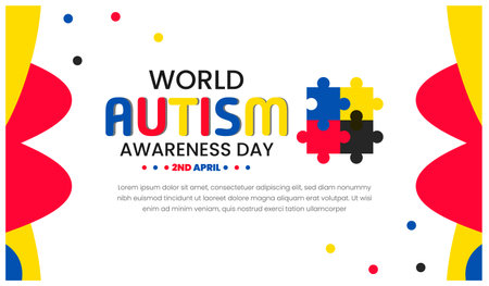 World Autism Awareness Day vector illustration. Suitable for greeting card, poster and banner.のイラスト素材