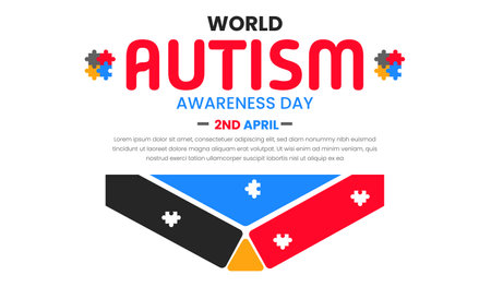 World Autism Awareness Day Vector Illustration. Suitable for greeting card, poster and banner.のイラスト素材