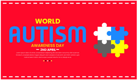 World Autism Awareness Day. Vector illustration for banner, poster, flyer.のイラスト素材