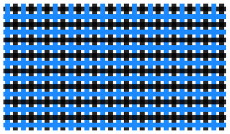Illustration of a blue and black plaid pattern on a white background