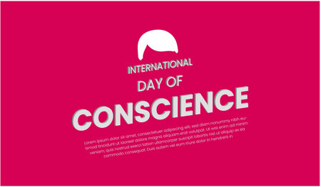 International Day of Conscience. Vector template for card, poster, banner.のイラスト素材
