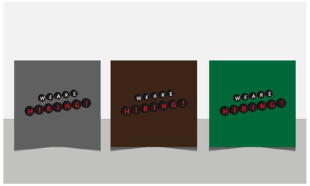 A set of three vector illustrations of black and red numbers on a gray backgroundのイラスト素材