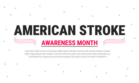 American stroke awareness month American Stroke vector banner. American Stroke vector banner. American Stroke vector bannerのイラスト素材