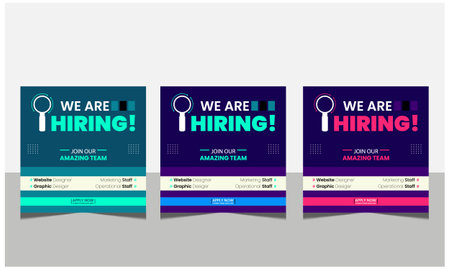 we are hiring social media post template, vector illustration eps10のイラスト素材