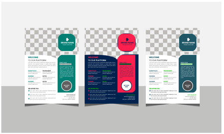 Modern Corporate Business Flyer Template Design, Editable Vector Illustrationのイラスト素材