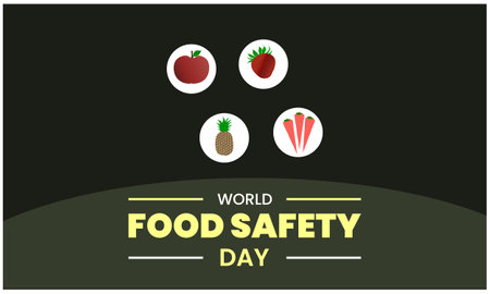World Food Safety Day Vector Illustration. Suitable for greeting card poster and bannerのイラスト素材