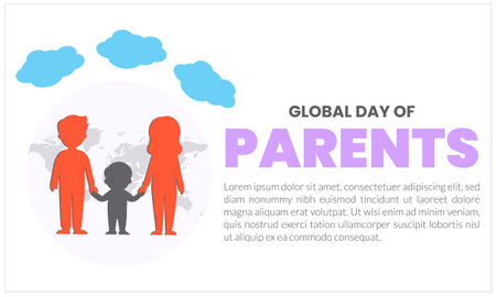 Global Day of Parents poster templetPoster or Banner Design Template.のイラスト素材