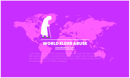 World Elder Abuse Awareness Day background or banner design template. World diabetes day background. World diabetes day concept. Vector illustration.のイラスト素材