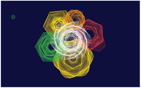 abstract vector background with rainbow colors for use in presentations, etcのイラスト素材