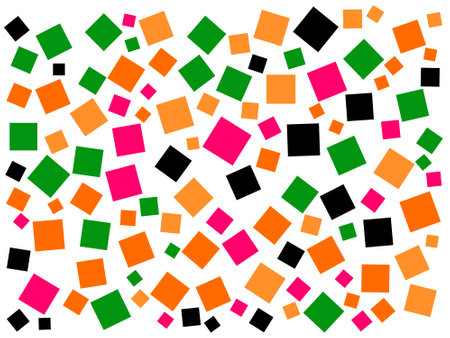 Random, scattered squares pattern, texture. Randomness concept. Stock vector illustration, clip-art graphicsのイラスト素材