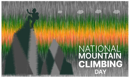 National Mountain Climbing Day National Mountain Climbing Dayのイラスト素材