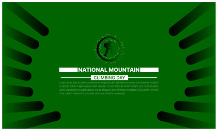 National Mountain Climbing Day National Mountain Climbing Dayのイラスト素材