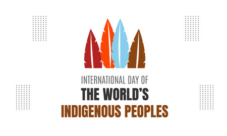 International Day of the World's Indigenous Peoples  design templetのイラスト素材