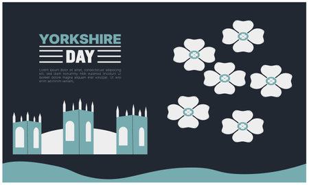 Happy Yorkshire Day Day of Remembrance. International Day of Remembrance. Vector illustrationのイラスト素材