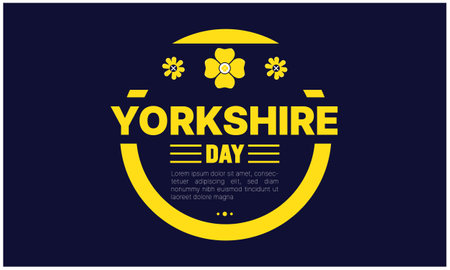Happy Yorkshire Day greeting card, banner, poster. Vector illustration.のイラスト素材