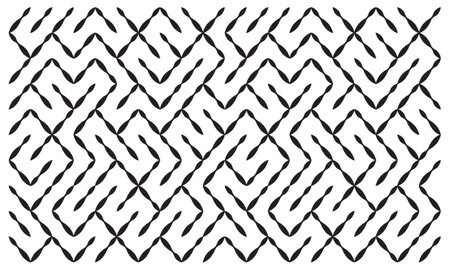 Seamless vector pattern in geometric ornamental style. Black and white pattern.のイラスト素材