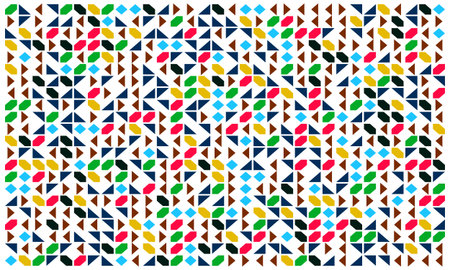 Seamless geometric pattern. Colorful mosaic background. Vector illustration.