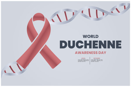 Duchenne Awareness Day Ribbon. Vector illustration.のイラスト素材