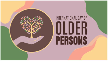International Day of Older Persons. Vector illustration. World Environment Day.のイラスト素材