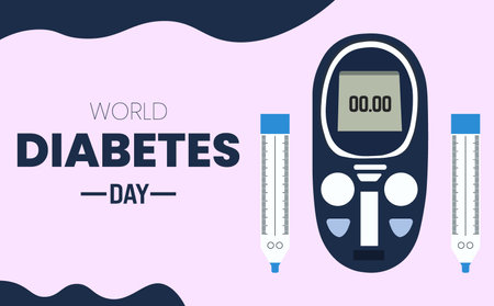 World Diabetes Day. Vector illustration. Flat design style. Medical banner.