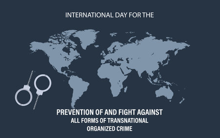 International Day for the Prevention of and Fight against All Forms of Transnational Organized Crimeのイラスト素材