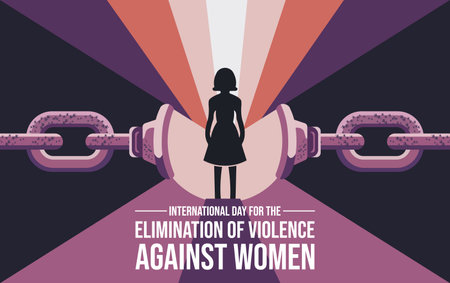 International day for the elimination of violence against women. Vector illustration of white ribbon symbol of violence against women. Suitable for bannersのイラスト素材