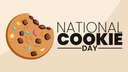 National Chocolate Cookie Day. Vector Illustration of a Chocolate Cookie Day.のイラスト素材